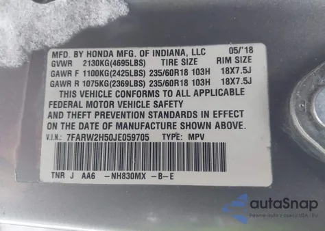 2018 Honda Cr-V Ex from USA, damaged, VIN 7FARW2H50JE059705
